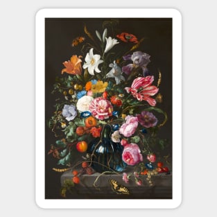 Pretty Flowers Floral Bouquet Painting Sticker